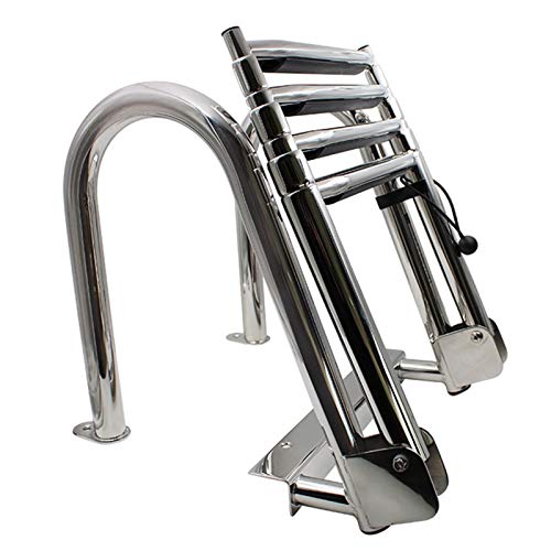 Escalera de seguridad plegable para embarcación con 4 peldaños miniatura 7