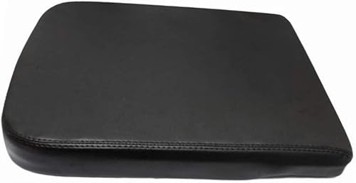 CHEDA Tapa de consola central, funda para reposabrazos compatible con Dodge Ram 1500 2500 3500 2002-2008 cuero de microfibra negro 2003 2004 2005