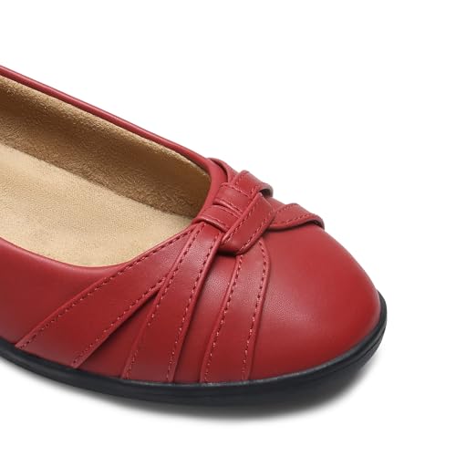 Image of DREAM PAIRS Women's Ballet Flats, Comfortable Round Toe Slip on Dressy Work Office Shoes with Arch Support
