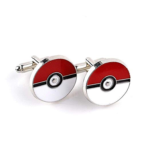 Fgurtu Manschettenknöpfe für Herren Manschettenknöpfe Männer Französisch Manschettenknöpfe Anime Schmuck Pokemon Button Shirt Zubehör, B1141