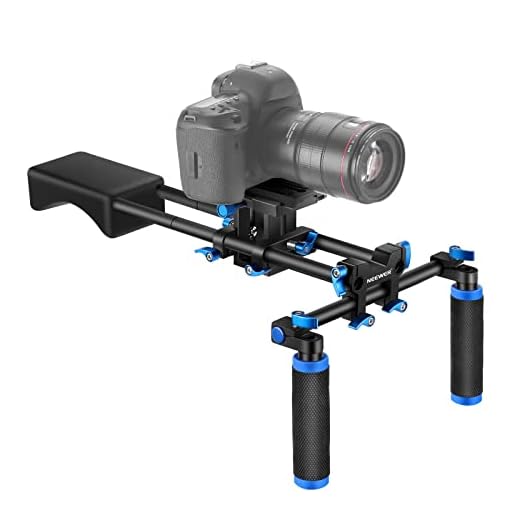 Neewer Portable FilmMaker System With Camera/Camcorder Mount Slider, Soft Rubber Shoulder Pad and Dual-hand Handgrip For All DSLR Video Cameras and DV Camcorders