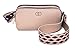 Caboodles Life & Style Crossbody Clutch, Dual Compartment Cell Phone & Essentials Purse, Navy & Oat
