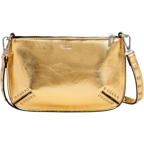 Pepe Jeans Damen Valeria Glimmer Tasche, Gelb (Gold)