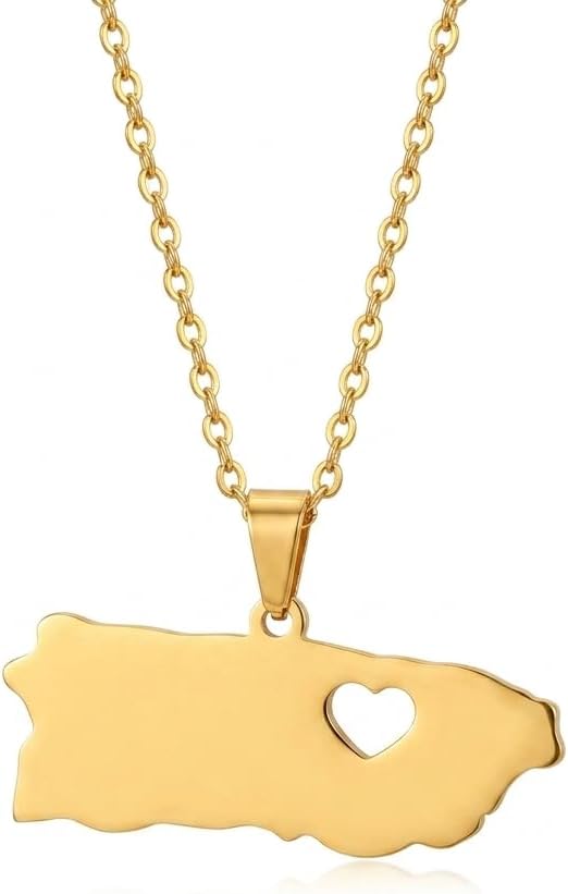 State Gold Necklace US Country Home States Map Outline Pendant Necklace Hometown Long Distance Friendship Dainty Gifts Jewelry For Women Men Teen image 3
