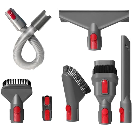 7 Pièces Accessoires pour Dyson V7, V8, V10, V11, V15 Aspirateur, Kit Brosse de Rechange Compatible avec Dyson Cyclone, Embout Flexible Extensible, Brosse...