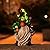 Solar Garden Gnomes Outdoor Statue with Solar Lights,Four Leaf Clover Gnomes 11" Tall Figurine Lights Garden Outdoor Decorations for Patio,Yard,Lawn Ornament,Gift for Mom,Grandma,Birthday,Christmas