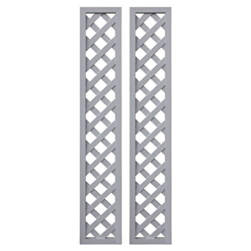 アイガーデン(igarden) アイウッド人工木製 ラティス ホワイト 2枚 高さ175cm幅30cm厚み3.5cm クロス 格子タイプ 塗装不要 シロアリ防止 日除け 境界フェンス アイガーデンオリジナル 樹脂製 目隠し ディスプレー フェンス パーティ