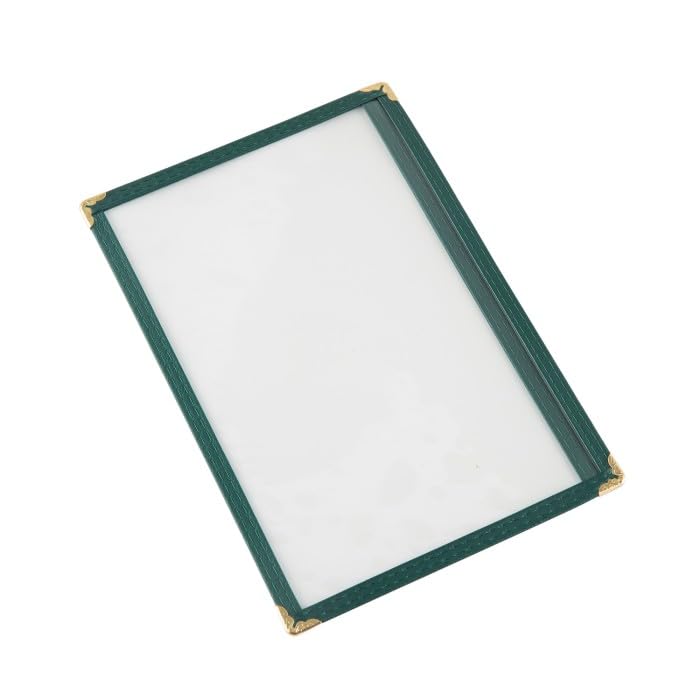 CAC Foodservice 1 Pocket Menu Cover MCP1-58GN Green 8.5x5.5 inch