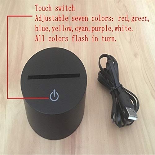 Lámpara de Mesa 3D Visual de Fútbol LED táctil con USB miniatura 3