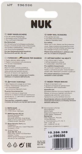 NUK Baby Nagelschere, sicher und präzise, blau, 1 Stück – Bild 3