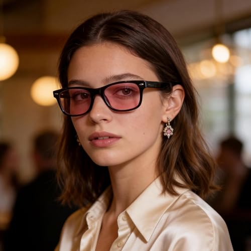 Image of ViewJoy Sleep Glasses 99.9% Blue Light Glasses Dual AR Coatings Amber Orange Lens for Computer Gaming Reduce Eyestrain
