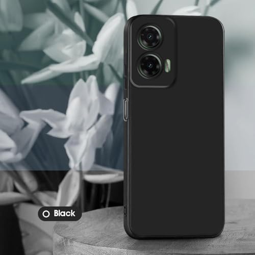 Image of Back Cover for Motorola Moto G35 5G | Full Camera Protection | Premium Liquid Silicon Case | Flexible Bumper Case for Motorola Moto G35 5G (Black)