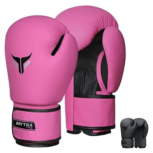 Mytra Fusion Boxhandschuhe Damen Box Handschuhe MMA Training Punching Kickboxhandschuhe (14-oz, Pink)