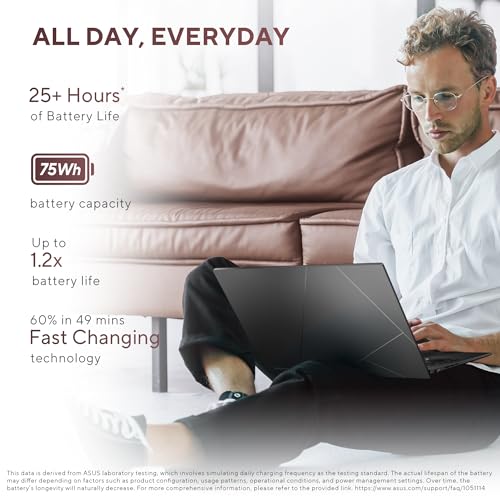 Image of ASUS Zenbook 14 (2026),Smartchoice,AMD Ryzen AI 5 430,AMD Radeon iGPU,16GB RAM,1TB SSD,Touchscreen,FHD+ OLED,14 inch(35.5 cm),Win 11,M365 Basic(1Y),Office 2024,Black,1.28 kg, UM3406GA-QL119WS,Co-pilot+ PC