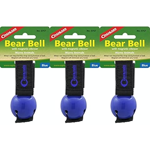 Coghlan's Bear Bell Blue w/Magnetic Silencer & Loop Strap Warns Animals (3-Pack) Cover