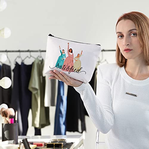 WZMPA Broadway Angelica & Eliza & Peggy Cosmetic Makeup Bag Hamilton Fans Gift Theater Zipper Pouch Bag for Women Girls satisfied, Fit - Image 3
