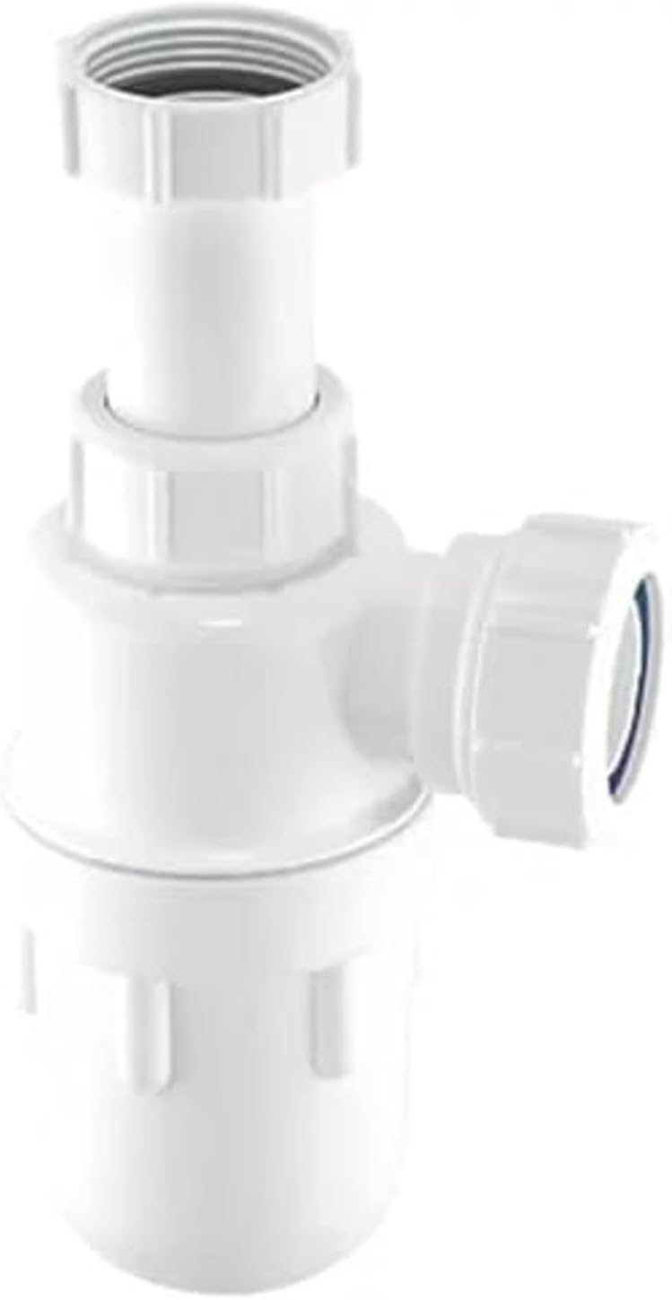 McAlpine A10A Bottle Trap 75mm Water Seal Adjustable Inlet Multifit Compression Outlet 1.25"