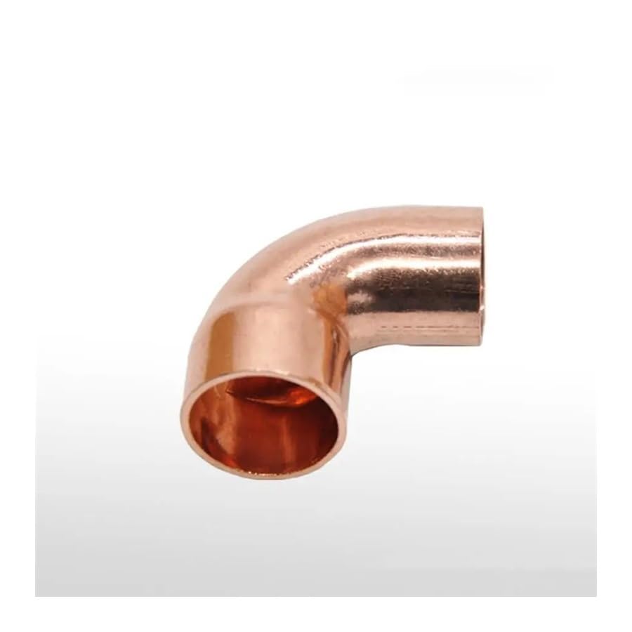 42mm ID x 42mm OD x 1.5mm Thickness Copper 90 Elbow Short Radius Scoket Weld End Feed Coupler Plumbing Fitting Water Gas Oil IDGTTLDF