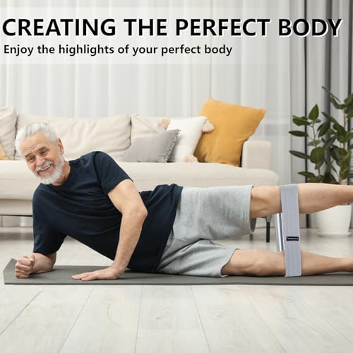 Image of Exercise Bands, 3 Levels Fabric Resistance Bands for Working Out, Workout Bands Resistance for Women & Men, Multi-Colored Fabric Booty Bands for Leg Strength Training, Rehab, Yoga