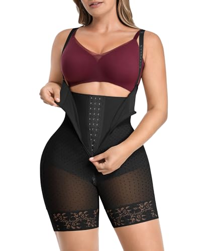 SHAPELLX Fajas Colombianas Shapewear for Women Tummy Control Plus Size Butt Lifting Bodysuit Post Partum Body Shaper