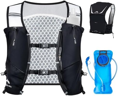 Running Vest for Women Men Hydration Vest with 2L Water Bladder Lightweight Reflective Runners Vest for Hiking, Cycling, Trail, Running, Marathons Running Vest for Women Men Hydration Vest with 2L Water Bladder Lightweight Reflective Runners Vest for Hiking, Cycling, Trail, Running, Marathons