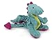 goDog Bubble Plush Dragons Squeaky Dog Toy, Chew Guard Technology - Turquoise, Large