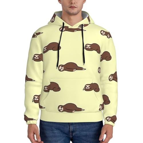 Sleep Sloth Men'S Casual Sweatshirt Hoodie, Long Sleeve Hooded Pullover With Pocket And Drawstring2