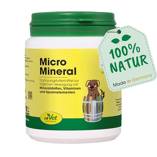 cdVet MicroMineral Hund & Katze 150g - Nahrungsergänzung für Haustiere mit Mineralstoffen und Spurenelementen wie Magnesium und Calcium sowie Vitaminen