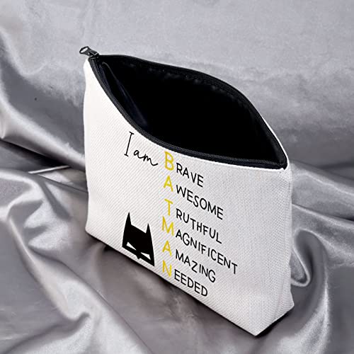 MEIKIUP Bat Movie Inspired Gifts for Fan Bat Character Makeup Cosmetic Bag Bat Lover Gift for Women (Bat Character Bag)3