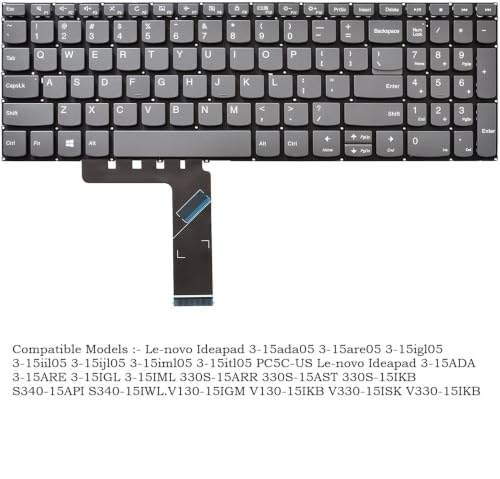 Image of Laptop Keyboard for Lenovo IdeaPad 3 15IML05 15IIL05 15ADA06 | US Layout, 5CB0X57656