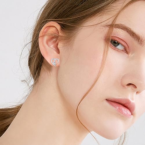 Image of 925 Sterling Silver Dog Earrings Cute Animal Puppy Stud Earrings Dog Jewelry Gifts for Women Girls Pet Lover Hypoallergenic Earrings for Sensitive Ears