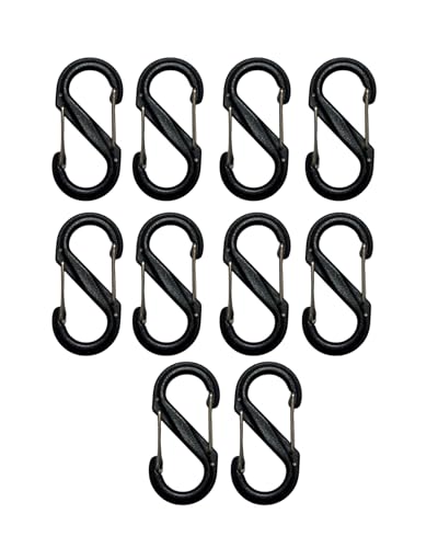 TraveEssentialz 10 Pc Dual Hook S Carabiners (60 mm, Pack of...