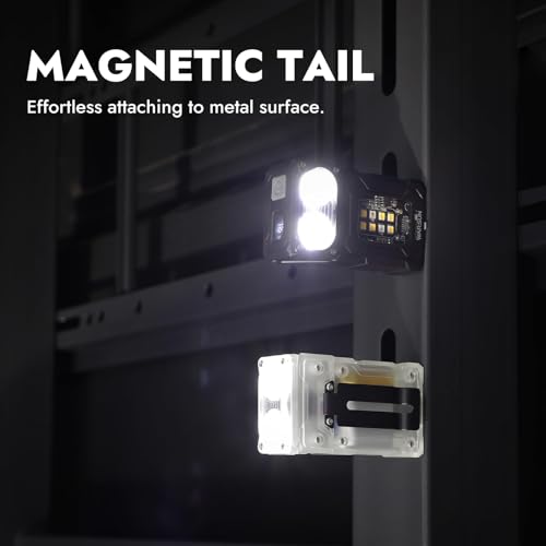 Image of WARSUN DC08 Swivial LED Flashlight Rechargeable, 800 Lumens Mini Work Lihgt, Small EDC Flashlight Clip On with Back Clip, Magnetic Flashlight, for Emergency, Walk Dog, Working, Hiking, Camping