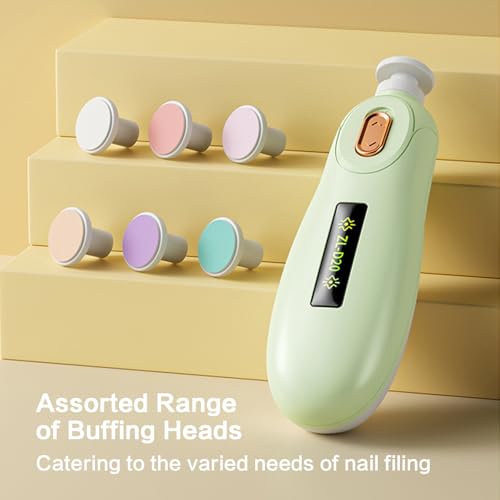 Image of Electric Baby Nail Trimmer for 0 to 3 Year | 7 Filer Heads Adjustment, Gentle Electric Power, Easy to Use, Ideal as New Born Baby Essentials Gifts, 1 Count