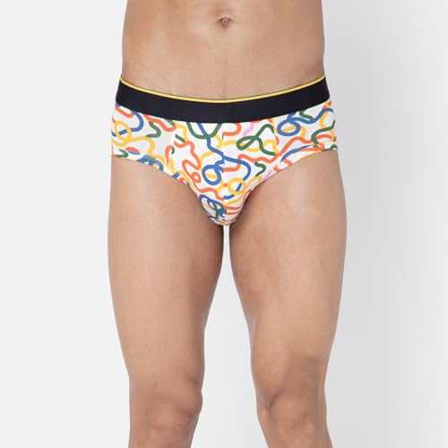 Image of Bummer Men's Printed Micro Modal Briefs Underwear | Ultra Soft & Breathable | Combo Pack of 2
