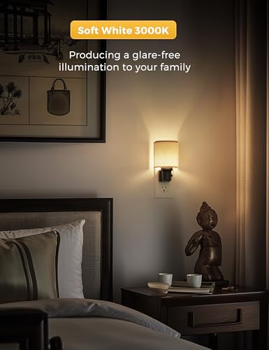 Image of L LOHAS LED Night Lights Plug into Wall, Plug in Night Light Dimmable 100LM