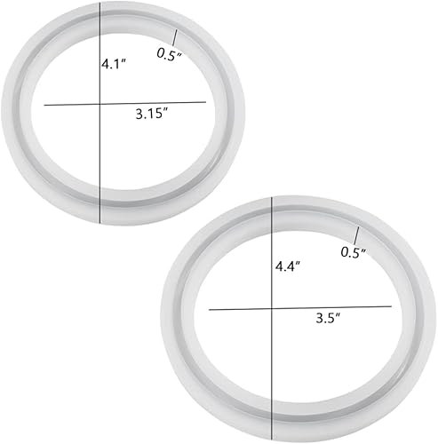 Miniatura 7 de Qtopun - Molde de resina para pulsera, 4 piezas, llaveros de silicona, moldes de fundición, moldes redondos de epoxi para joyería, cartera, pulsera,