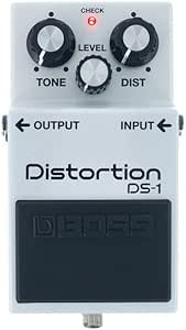 BOSS DS-1 Limited-Edition Metallic White Distortion Effects Pedal