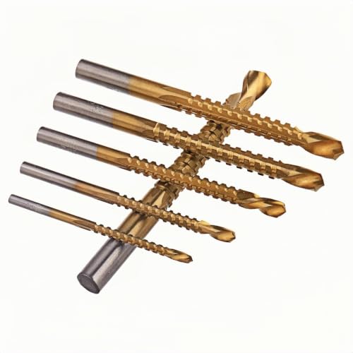 Juego de 6 brocas HSS dentadas 3-8 mm recubiertas de titanio miniatura 2