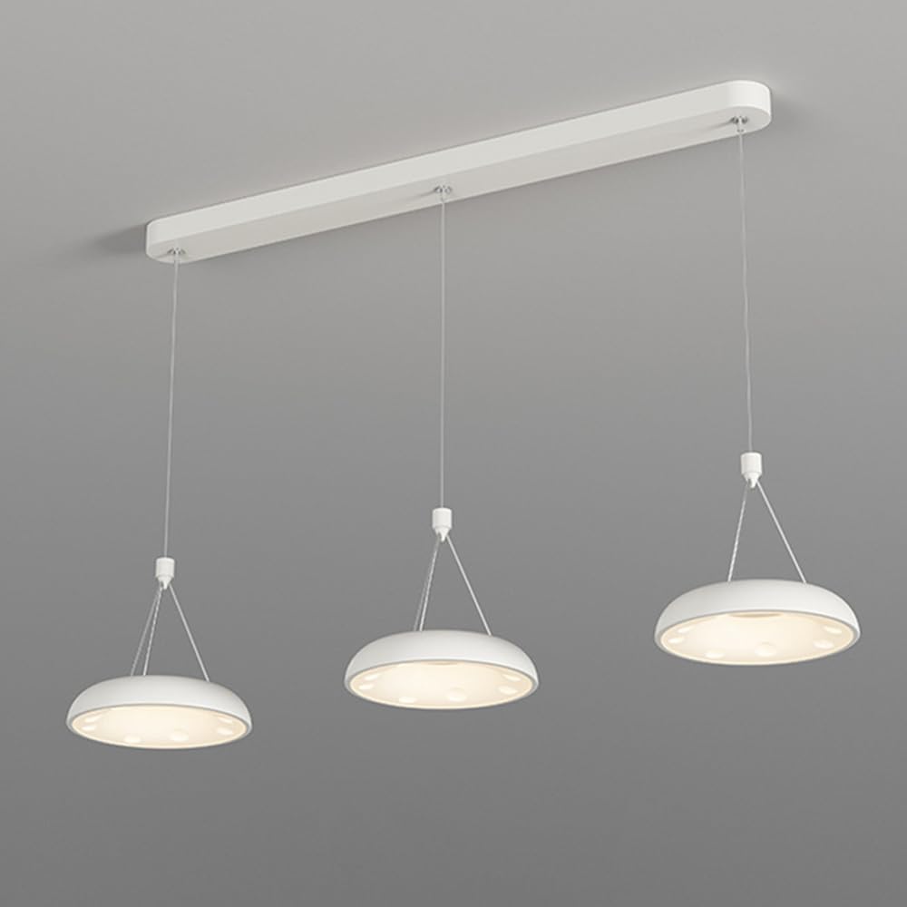 Luminaire de plafond moderne blanc à suspension LED 45W avec éclairage 3 couleurs