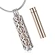 Herz Urne Halskette für Asche Edelstahl Asche Andenken Personalisierte Memorial Medaillons Asche Halter für menschliche Haustiere Asche Feuerbestattung Schmuck für Asche mit hohlen Blume Zylinder