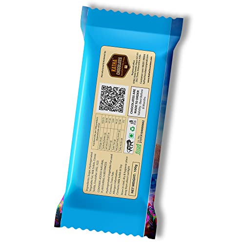 Katha Chocolates Smurfs Gift Milk Chocolate Bar, Happy Birthday Janmdin Perfect Present For Son, Daughter, Kid, ( Bar),100 Grams