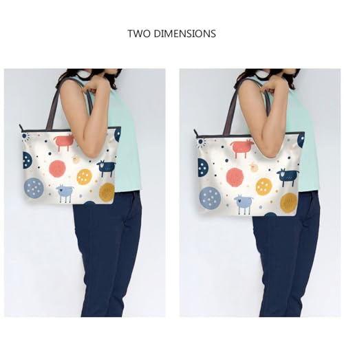 Image of Women Tote Bag, Large Shoulder Hobo Bags Casual Handbags Big Capacity Shopping Work Bag for Vacation, 5
