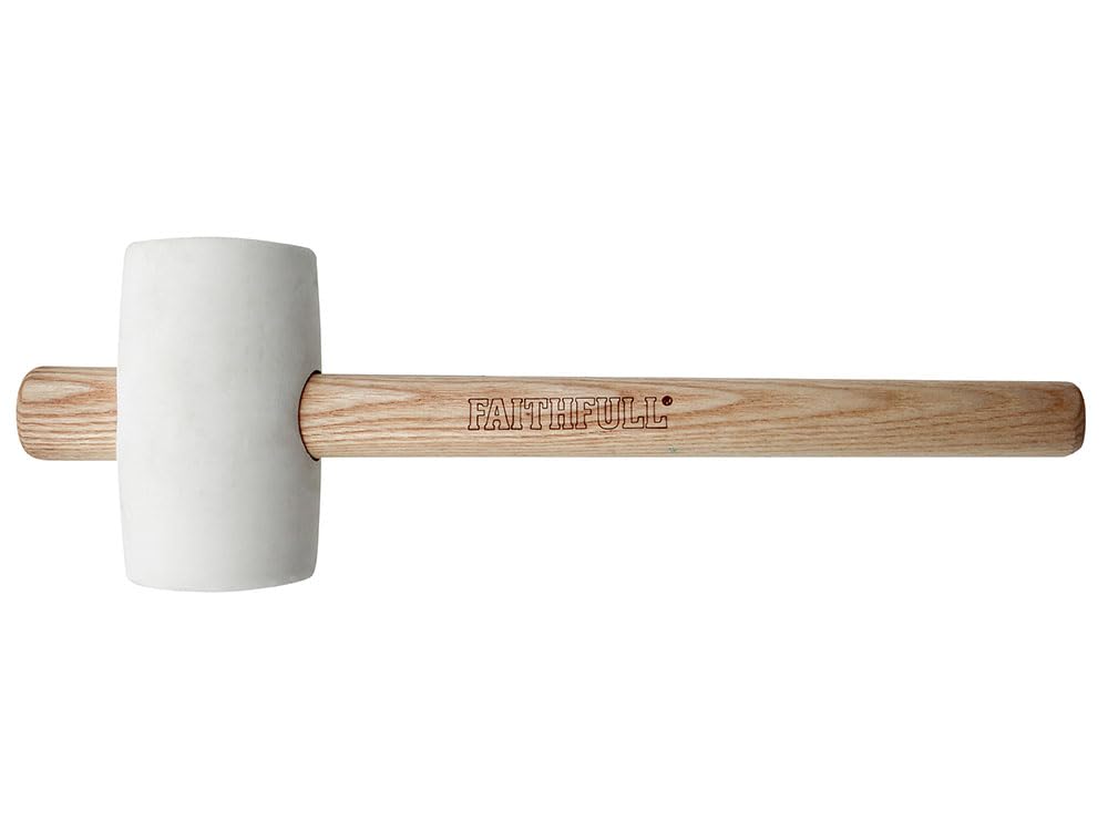 Faithfull White Fairmwf24fsc Rubber Mallet - 24Oz Fsc