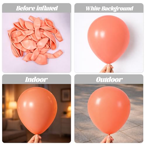 Image of Voircoloria 130pcs Peach Balloons Different Sizes 18 inch 12 inch 10 inch 5 inch Pastel Orange Latex Balloon Garland Arch Kit for Birthday Baby Shower Graduation Wedding Gender Reveal Anniversary Party Decorations