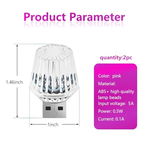 Mini luz LED USB para auto multicolor universal miniatura 2