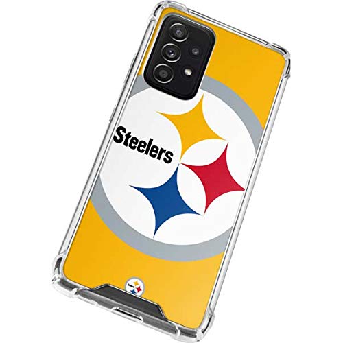 Skinit Clear Phone Case Compatible with Galaxy A52 5G - Officially Licensed NFL Pittsburgh Steelers Large Logo Design