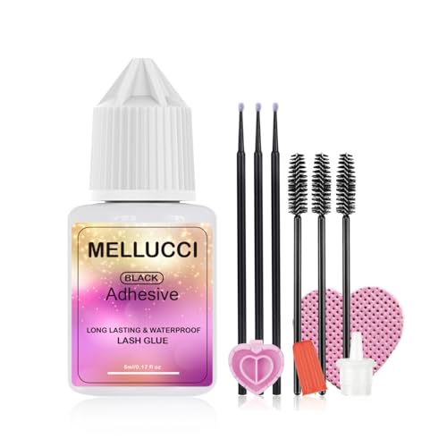 MELLUCCI Eyelash Cluster Glue 2-3 Weeks Long-Lasting | Strong Hold | Low Fume | Waterproof Lash...