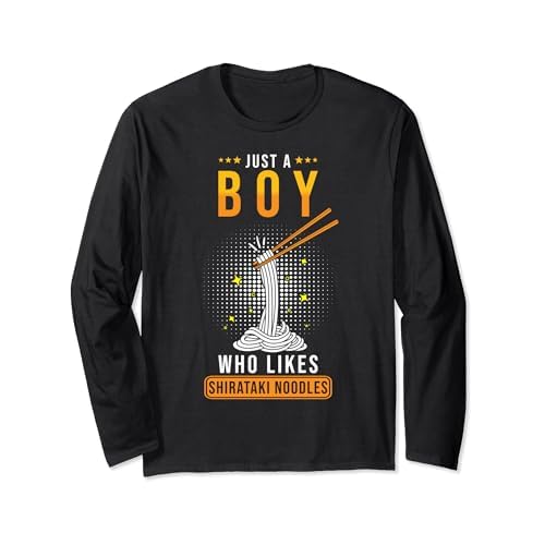 Low Carb Diet Lover Just A Boy Who Likes Shirataki Noodles Long Sleeve T-Shirt