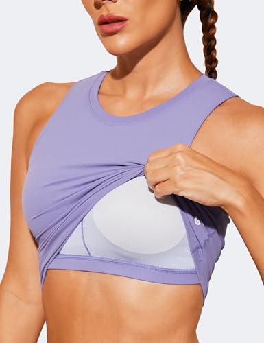 Image of Natural Feelings Nudi Sports Bras for Women Removable Padded Yoga Tank Tops Sleeveless Fitness Workout Crop Tops
